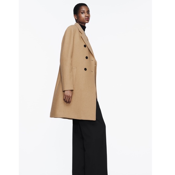 2024 Cross-border Europe and the United States sexy pure temperament double breasted line shoulder coat + pleated skirt two-piec main image 1